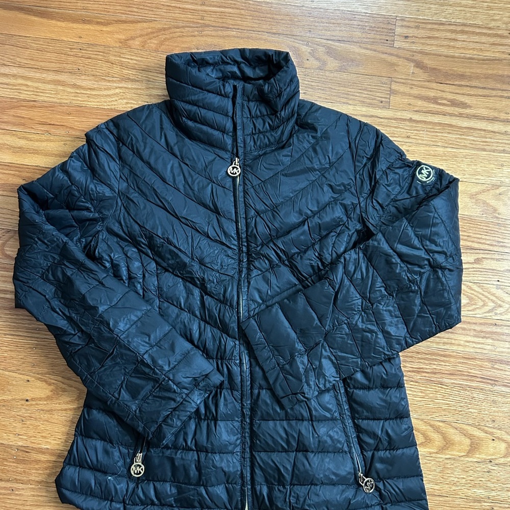 Michael Kors Black Puffer Jacket Down Fill